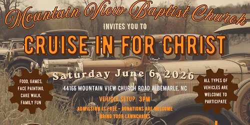 Cruise In for Christ - MVBC