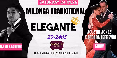 MILONGA TRADITIONAL ELEGANTE-SHOW AGUSTIN & BARBARA- 2021 WORLD TANGO CHAMPIONS