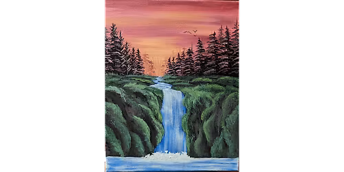 Hidden Paradise Falls - Paint and Sip in Cincinnati | Classpop!\u2122