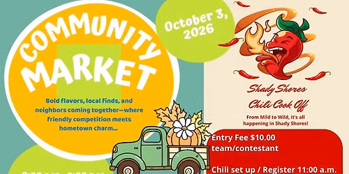 Community Market and Chili Cook Off