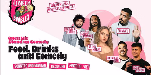 Stand-Up Comedy, Open Mic in Stuttgart mit Food & Drinks