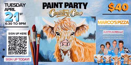  Pizza & Paint: Country Cow Night