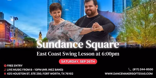 FREE East Coast Swing Lesson + Live Band by MR. INEZ BAND