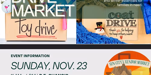 Sun City\u2019s Vendor Market Hosts Holiday Coat & Toy Drive @ PF Chang\u2019s