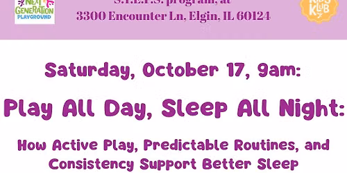 October Parent Education Series Presented by Next Generation Playground
