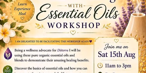 Natural healing and esssential oils workshop