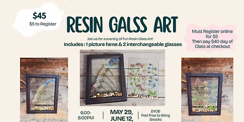 Resin Galss Glass Art Night