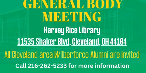 WUAA Alumni General Body Meeting-Cleveland