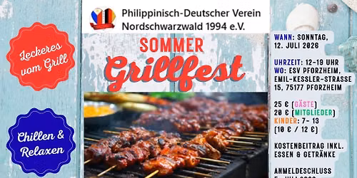 Sommer Grillfest — E.S.V Pforzheim