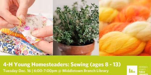 4-H Young Homesteaders: Sewing (Ages 8-13)