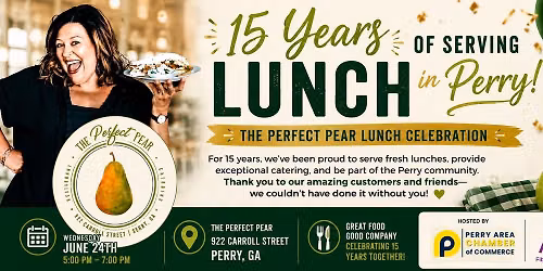 Celebrating 15 Years of Serving Lunch: The Perfect Pear