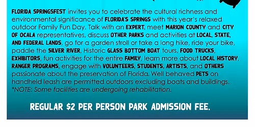 Florida SpringsFest -an outdoor family fun day focused on Florida Freshwater Springs