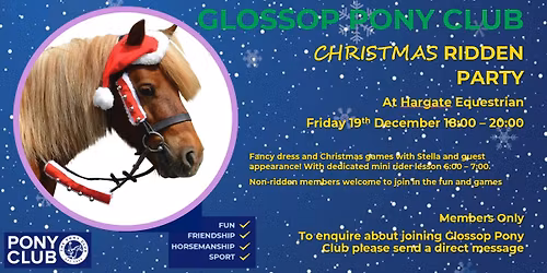 Glossop Pony Club Christmas Ridden Party