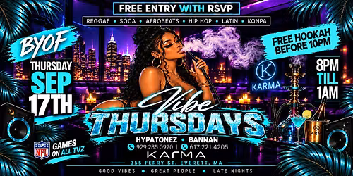 Best Thursday Vibe in the city Free entry with RSVP