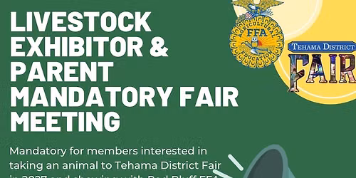 RBFFA Mandatory Livestock Exhibitor & Parent Meeting