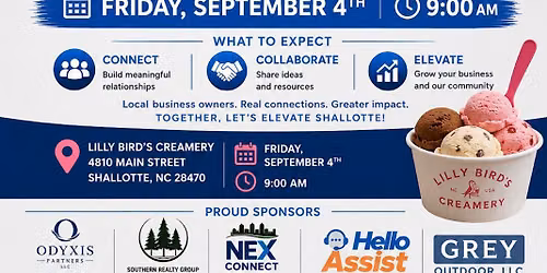 September 4 Shallotte Elevate Business Network Event