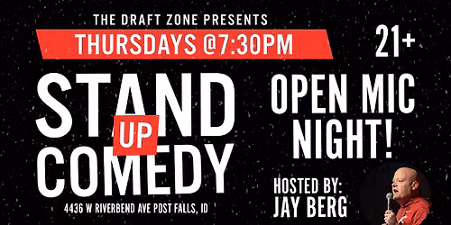 Comedy Open Mic Night @ The Draft Zone!