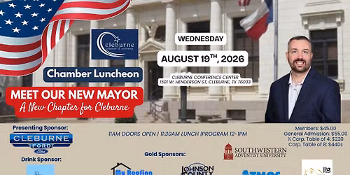 Chamber Luncheon -A New Chapter for Cleburne