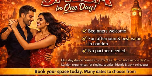 Learn Salsa in one day experience in London on Sundays
