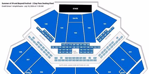 Summer of 99 and Beyond Festival - 2 Day Pass at Credit Union 1 Amphitheatre