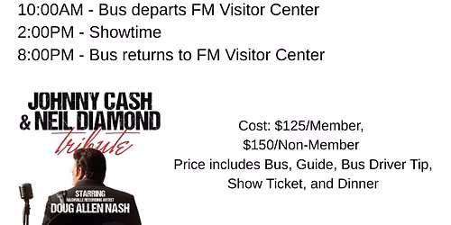 Bus Tour: Jasper's Theater Presents Johnny Cash & Neil Diamond Tribute