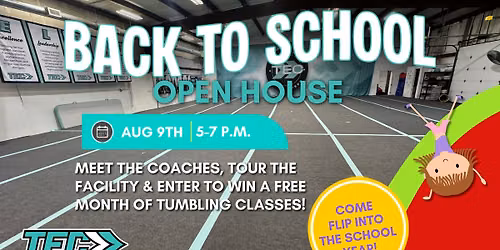 \ud83c\udf89 Topeka Elite Cheer Back to School Open House \ud83c\udf89