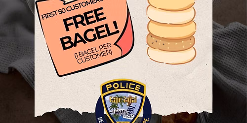 CCPD's Coffee with a Cop at Empire Bagel Factory!