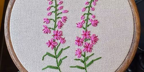 Fireweed Hand Embroidery Class - Soldotna