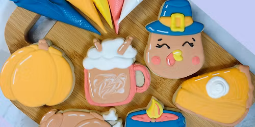 Thanksgiving Cookie Decorating Class with Tee and Cookies STL