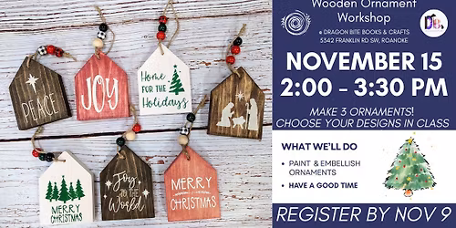 Wooden Ornament Workshop with Worshipful Maker