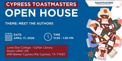 Cypress Toastmasters Open House