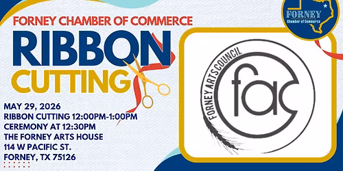 Ribbon Cutting Forney Arts Council