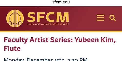 Yubeen Kim Flute Recital ( Faculty Artist Series ) 