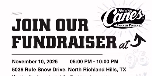 WBE PTA Spirit Night @ Raising Cane's Chicken Fingers