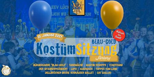KOST\u00dcMSITZUNG im Sartory - B\u00fcrgergarde "blau-gold" von 1904 e.V. K\u00f6ln