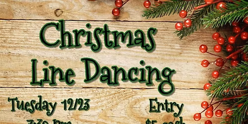 Christmas Line Dancing lesson . Food, drinks and holiday vibes