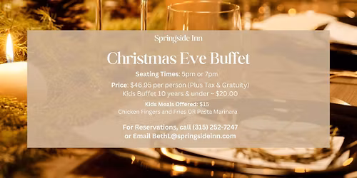 Christmas Eve Buffet | Springside Inn