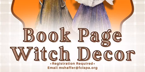 Adult Craft: Book Page Witch Decor (Registration Required!)