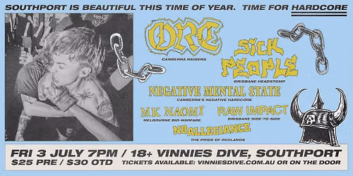ORC, SICK PEOPLE, NEGATIVE MENTAL STATE, MK NAOMI, RAW IMPACT & NO ALLEGIANCE