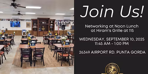 Networking at Noon: Hiram's Grille at 115