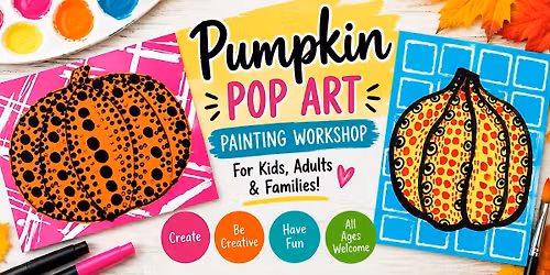 Polka Dots Pumpkin-Pop Art Workshop a Family Art Fun!