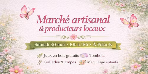 march\u00e9 artisanal et producteur le 30 mai \u00e0 Paziols 