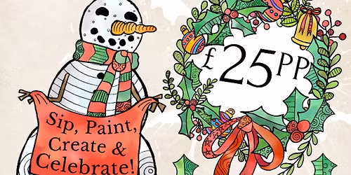 Kids Club- Sip & Paint Christmas Cards