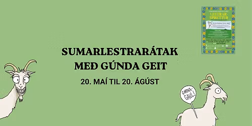 Sumarlestrar\u00e1tak 2026 | Summer reading challenge