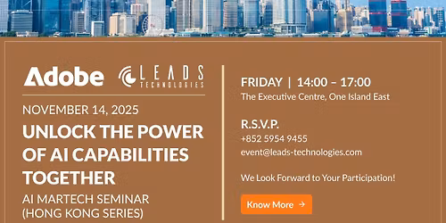 Unlock The Power Of AI Capabilities Together | AI MarTech Seminar HK Series