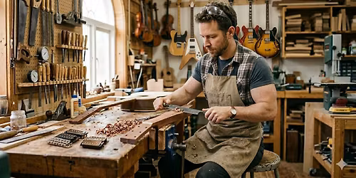 Lietuvos gitar\u0173 meistr\u0173-gamintoj\u0173 stendas GMD renginyje