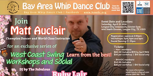 BAWDC Workshop and Social with Matt Auclair