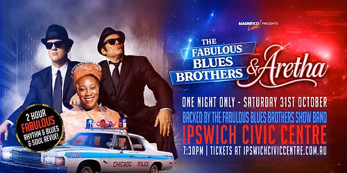 The Fabulous Blues Brothers & Aretha | Ipswich