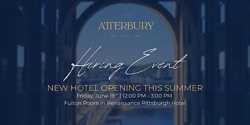 Hiring Event | The Atterbury Hotel & The Drafting Room