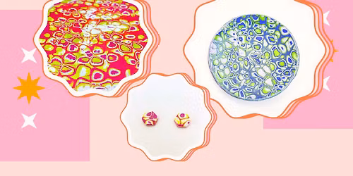Easy Japanese Polymer Clay Trinket Tray and Stud Earring Making w\/ Fresh Squeezed Studio
